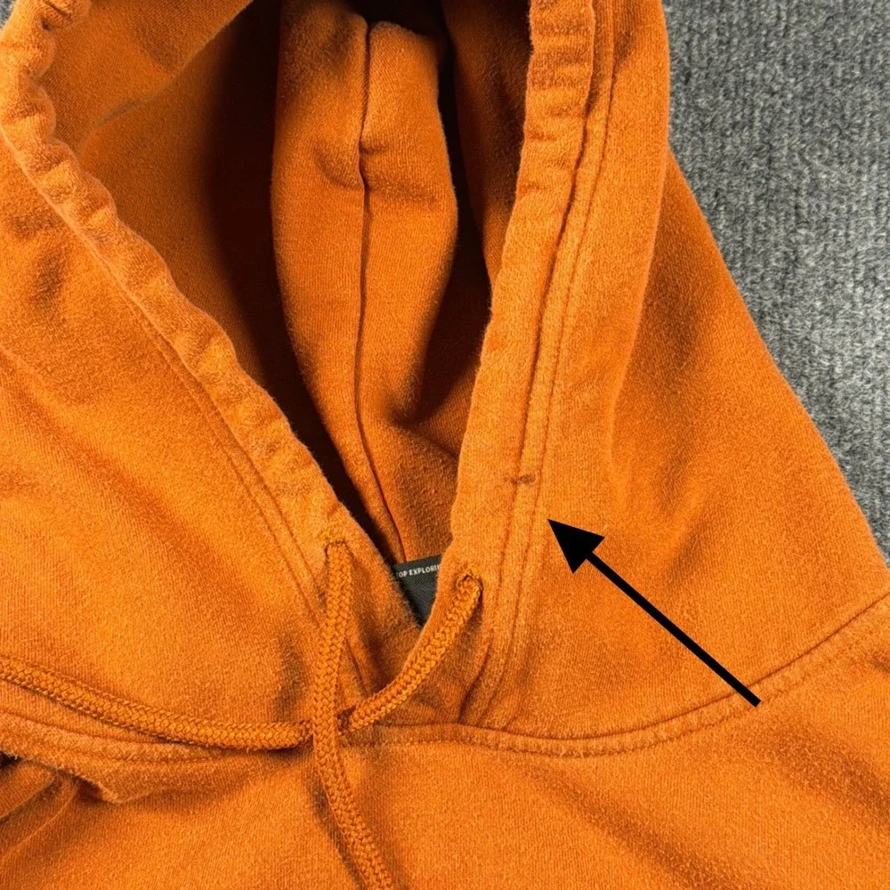 The‎ North Face Hoodie Mens XL Orange Geodesic Tent Logo Pullover SP20